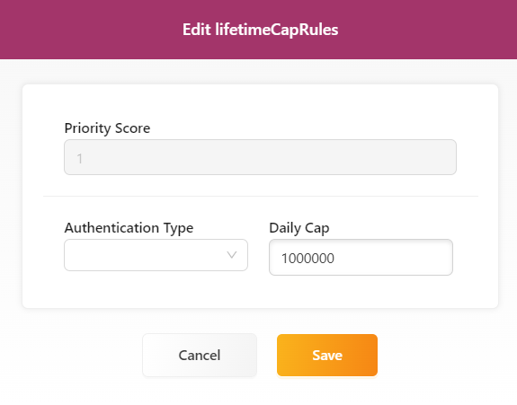 Point Cap Rule Admin